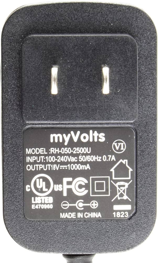 MyVolts 18V Power Supply Adaptor Compatible with MXR Talk Box